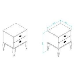 Mesa Cabeceira Infantil Cl 4001 C/ 2 Gavetas Rustico - Movelbento - 2