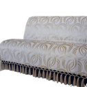 Ver imagem 1 de Capa manta sofá sala dourada argolas jacquard 1,40x1,80