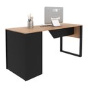 Ver imagem 5 de Mesa para Escritório com Armário 160cm Multimóveis CR25264 Amêndoa/Preto
