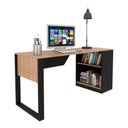Ver imagem 1 de Mesa para Escritório com Armário 160cm Multimóveis CR25264 Amêndoa/Preto