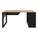 Ver imagem 4 de Mesa para Escritório com Armário 160cm Multimóveis CR25264 Amêndoa/Preto