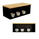 Ver imagem 4 de Armário Aéreo Geladeira 1 Porta Basculante Rústico MDF 80cm Joy Yescasa Preto
