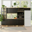 Ver imagem 2 de Armário Aéreo Geladeira 1 Porta Basculante Rústico MDF 80cm Joy Yescasa Preto