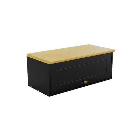 Armário Aéreo Geladeira 1 Porta Basculante Rústico MDF 80cm Joy Yescasa Preto