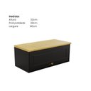 Ver imagem 3 de Armário Aéreo Geladeira 1 Porta Basculante Rústico MDF 80cm Joy Yescasa Preto