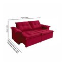 Ver imagem 3 de Sofá Berlin 4 Lugares 2,20cm - de Casa Décor e Estofados Vermelho