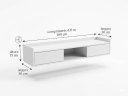 Ver imagem 5 de Penteadeira Camarim Suspenso Off White 100cm Quarto Closet Parede Pequena Simples Livia