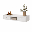 Ver imagem 2 de Penteadeira Camarim Suspenso Off White 100cm Quarto Closet Parede Pequena Simples Livia