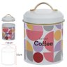 Lata de Café Colorida Tampa Branca Hermética Alça Dourada - 1