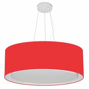 Lustre Pendente Cilíndrico Duplo Vivare 80x30cm Bivolt