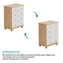 Ver imagem 7 de Quarto de Bebê Guarda-Roupa 3 Portas Cômoda e Berço 4 em 1 Minicama 100% MDF Mike Espresso Móveis Branco/Brilho/Amêndoa