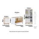 Ver imagem 3 de Quarto de Bebê Guarda-Roupa 3 Portas Cômoda e Berço 4 em 1 Minicama 100% MDF Mike Espresso Móveis Branco/Brilho/Amêndoa