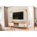 Ver imagem 5 de Painel para TV Duna 65" 182cm MDP Design Curvo Off White Madetec Móveis