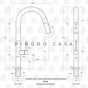 Ver imagem 5 de Torneira Para Cozinha Misturador Monocomando Pauini Pingoo.casa - Dourado Rose
