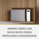 Ver imagem 6 de Cozinha Rainha 4 Peças 4 Portas 5 Gavetas MDF 190cm Verde e Nature Nesher Móveis