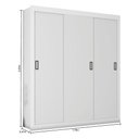 Ver imagem 4 de Guarda Roupa Casal Ambiente Cor2303044 Branco - Araplac
