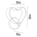 Ver imagem 3 de Arandela Love Dourada 20cm Ip20 Led 8w 3 em 1 Bivolt