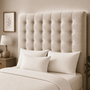 Ver imagem 4 de Cabeceira King 195 cm para Cama Box Estofada Ana em Veludo Premium com Frame e Pés