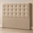 Ver imagem 1 de Cabeceira King 195 cm para Cama Box Estofada Ana em Veludo Premium com Frame e Pés