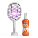 Ver imagem 1 de Kit Raquete Elétrica com Base + Spray Repelente 200ml