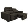 Sofá Retrátil e Reclinável 1,80M Molas Ensacadas e Costura Tripla Cama Inbox Nobre Suede Café - 8