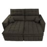 Sofá Retrátil e Reclinável 1,80M Molas Ensacadas e Costura Tripla Cama Inbox Nobre Suede Café - 5