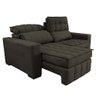 Sofá Retrátil e Reclinável 1,80M Molas Ensacadas e Costura Tripla Cama Inbox Nobre Suede Café - 7