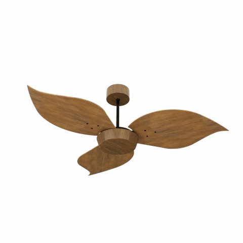 Ventilador de Teto Natuvent Flower no Light 3 Pás Madeira Imbuia