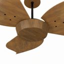 Ver imagem 2 de Ventilador de Teto Natuvent Flower no Light 3 Pás Madeira Imbuia