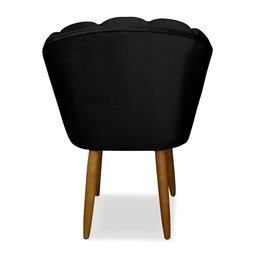 Cadeira para Penteadeira Quarto Modelo Flor - Balaqui Decor Cor:preto - 3