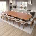 Ver imagem 1 de Conjunto de Mesa de Jantar Grand Mesa + Ravena 16 Lugares Tampo em MDF 360x135cm