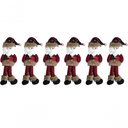 Ver imagem 1 de Jogo Papai Noel Pendente Pelúcia Xadrez 29cm 6 Peças