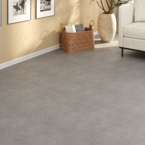 Piso Vinílico em Manta Liso Fosco Antiderrapante Pvc, 0,7mm 10m² Cimento Rustico