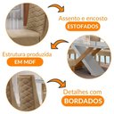 Ver imagem 7 de Mesa Sala de Jantar Carol 180cm e 6 Cadeiras Safira Moderna Turim / Off White / Imbuia