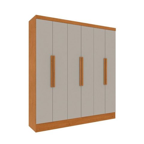 Guarda Roupa Casal 6 Portas Bariloche Tcil Cinamomo/off White