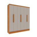 Ver imagem 1 de Guarda Roupa Casal 6 Portas Bariloche Tcil Cinamomo/off White