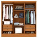 Ver imagem 3 de Guarda Roupa Casal 6 Portas Bariloche Tcil Cinamomo/off White