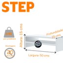 Ver imagem 4 de Aparador para monitor, apoio de mesa para monitor, prateleira mesa Cor:Branco