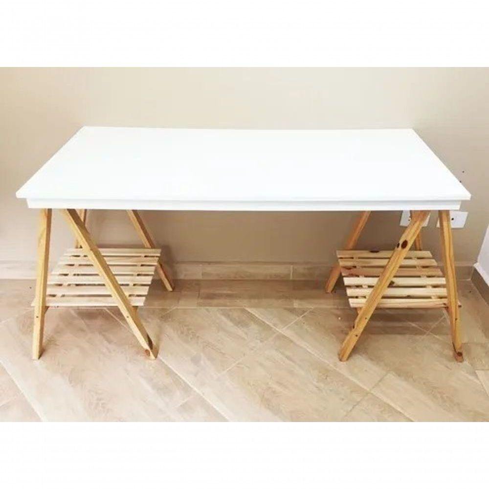 Pernas Para Ateliê Madeira Pinus Organizador Technox C/ Estrado - 1
