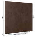 Ver imagem 2 de Cabeceira Cama Box Solteiro Luana 90cm Veludo Marrom - Abmaza