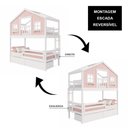 Ver imagem 6 de Beliche Infantil Casinha Dos Sonhos com Varanda 02 Gavetas e Grade de Proteção Madeira Maciça