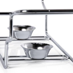 Rechaud Retangular Duplo em Vidro com Alças Inox Gourmet Mix - 7