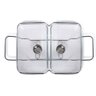 Rechaud Retangular Duplo em Vidro com Alças Inox Gourmet Mix - 6