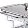 Rechaud Retangular Duplo em Vidro com Alças Inox Gourmet Mix - 8