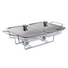 Rechaud Retangular Duplo em Vidro com Alças Inox Gourmet Mix - 2
