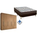 Ver imagem 1 de Cama Box Casal + Colchão D45 Ortobom + Guarda Roupa Master Vip 8.4 Atacama