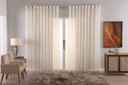 Ver imagem 1 de Cortina Sala Voal Quadriculado Charm Decoraçao 6,00x2,50:palha