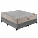 Ver imagem 1 de Cama Base Queen Bipartido Molas Ensacadas Airtech Springpocket 158x198 Cinza - Ortobom