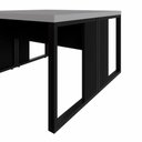 Ver imagem 5 de Mesa 1,20m x 1,20m para 2 Pessoas Pes Metal Cinza Sagrado com Preto F5 Office
