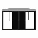 Ver imagem 2 de Mesa 1,20m x 1,20m para 2 Pessoas Pes Metal Cinza Sagrado com Preto F5 Office